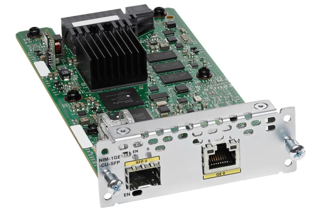 Mô đun Cisco 1-port GE WAN NIM, dual-mode RJ45 &amp; SFP_NIM-1 GE-CU-SFP